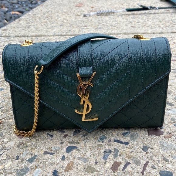 Saint Laurent Envelope Triquilt Small YSL Shoulder Bag  $2950 - Picture 1 of 10